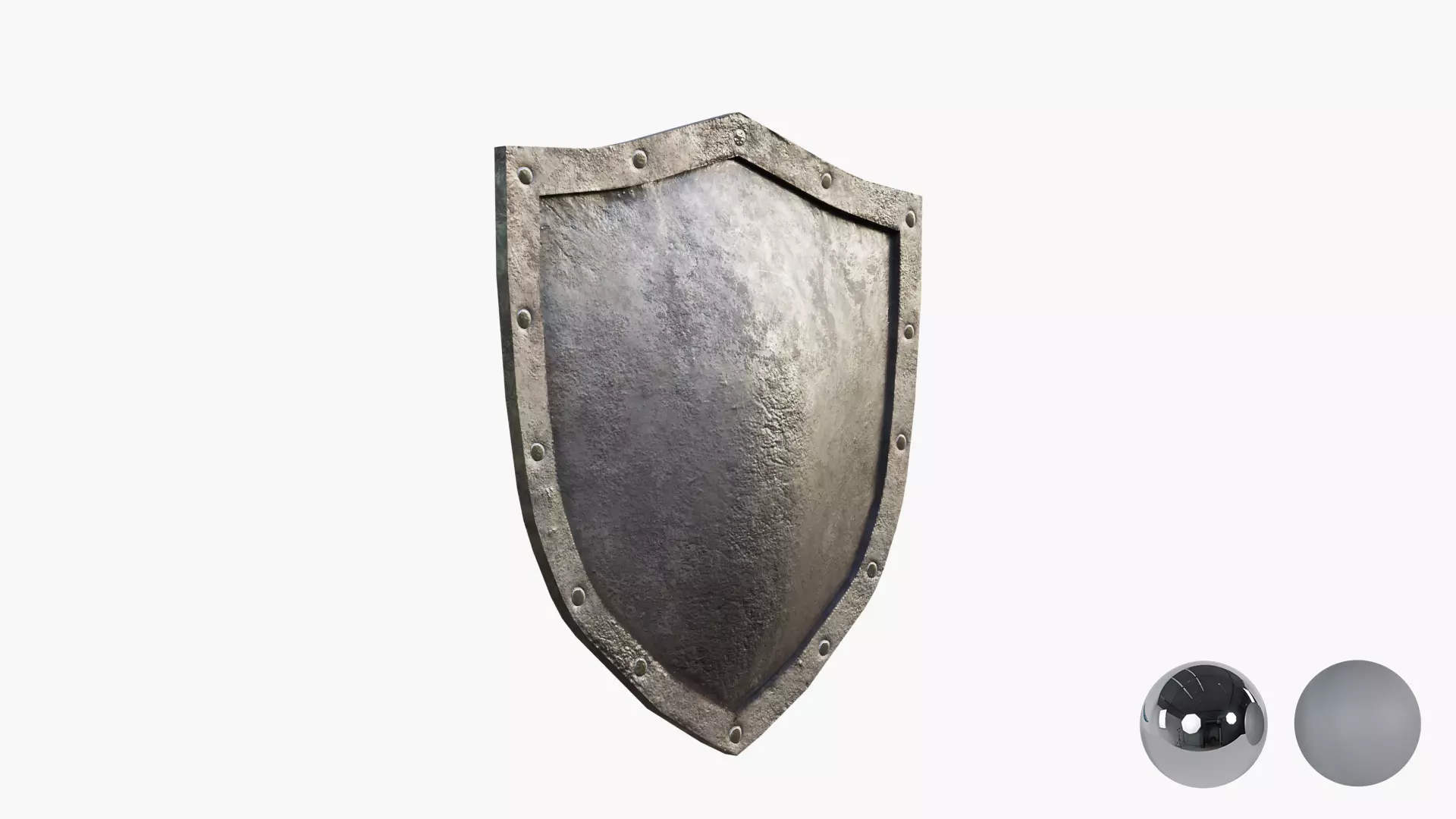 Warrior medival shield Low-poly 3D model_5
