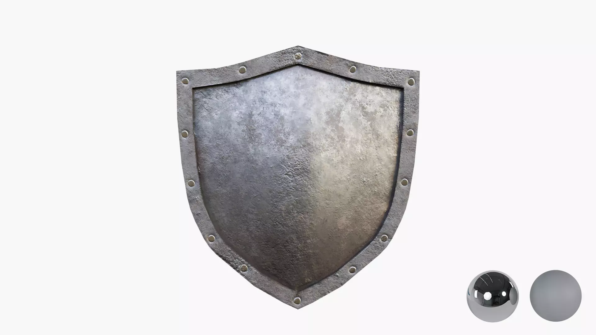 Warrior medival shield Low-poly 3D model_1