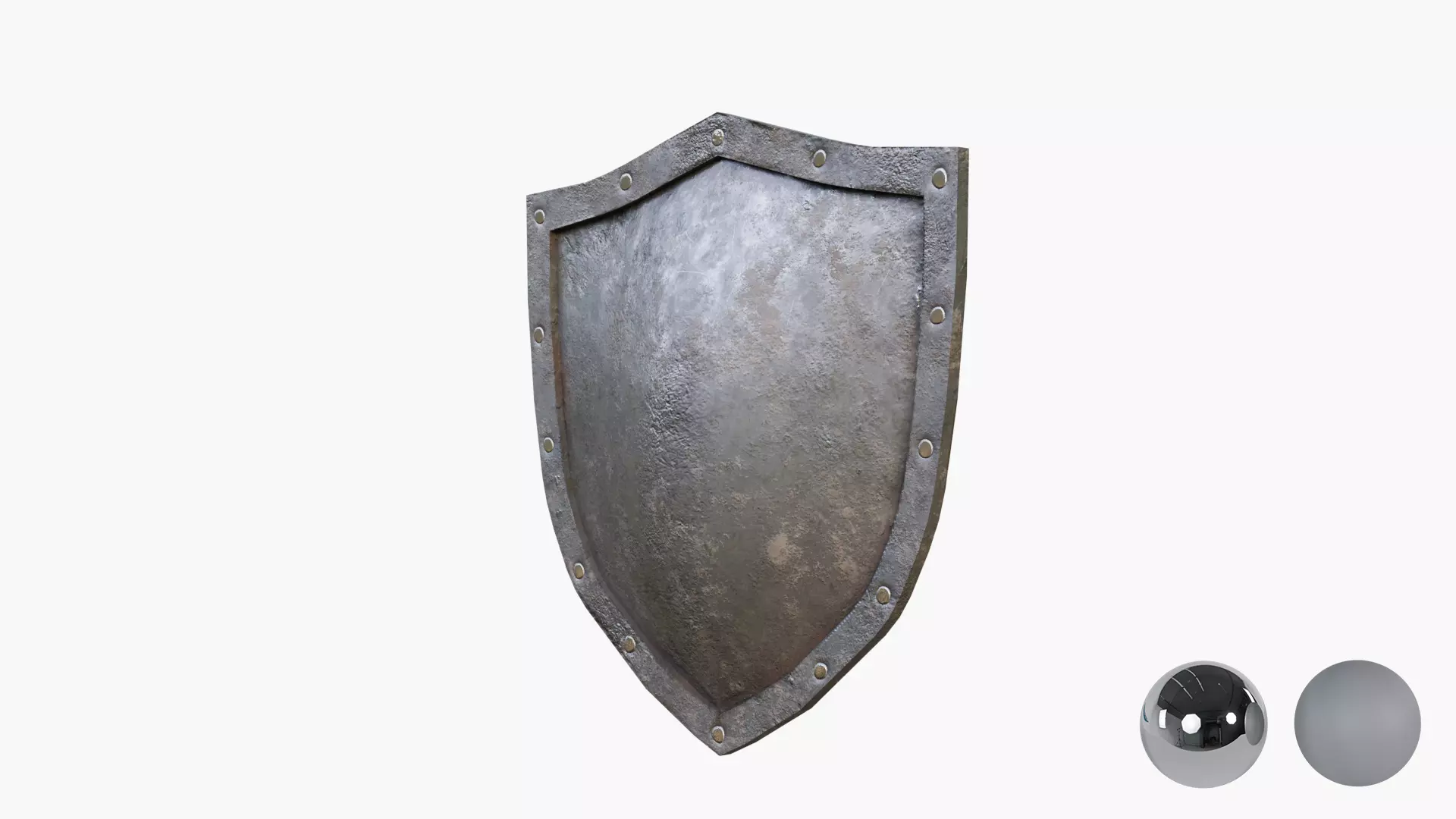 Warrior medival shield Low-poly 3D model_2