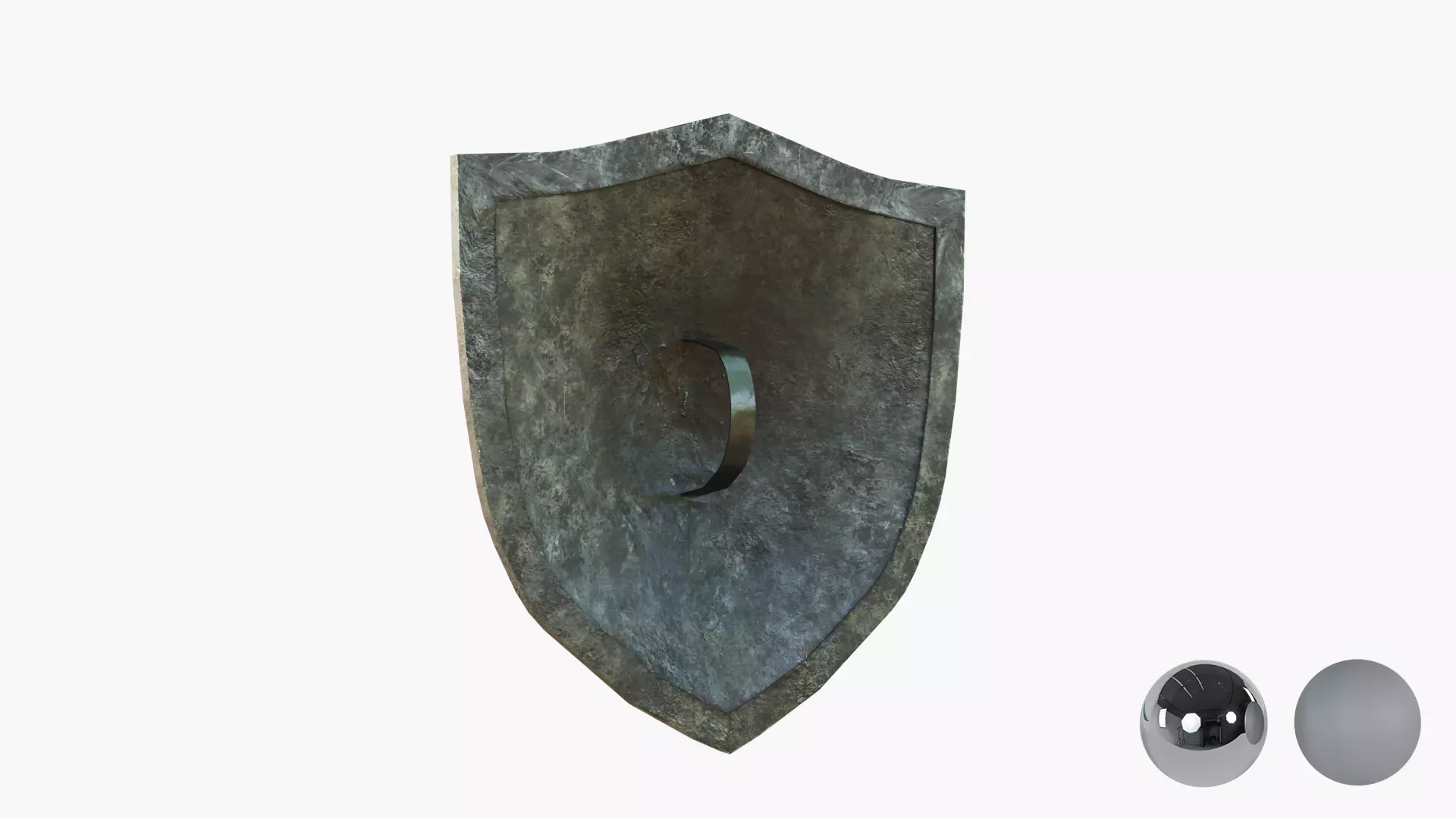 Warrior medival shield Low-poly 3D model_3