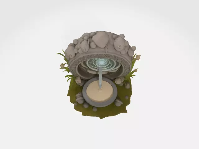 Whispering Fountain - 3D Printable Fantasy Terrain 3D print model_1