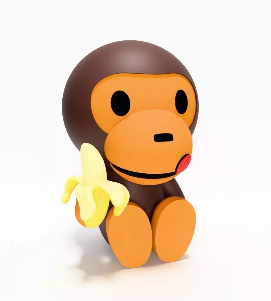 Bape Milo Banana toy 3D print model_21