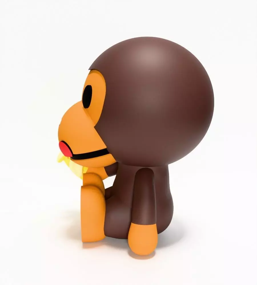 Bape Milo Banana toy 3D print model_6