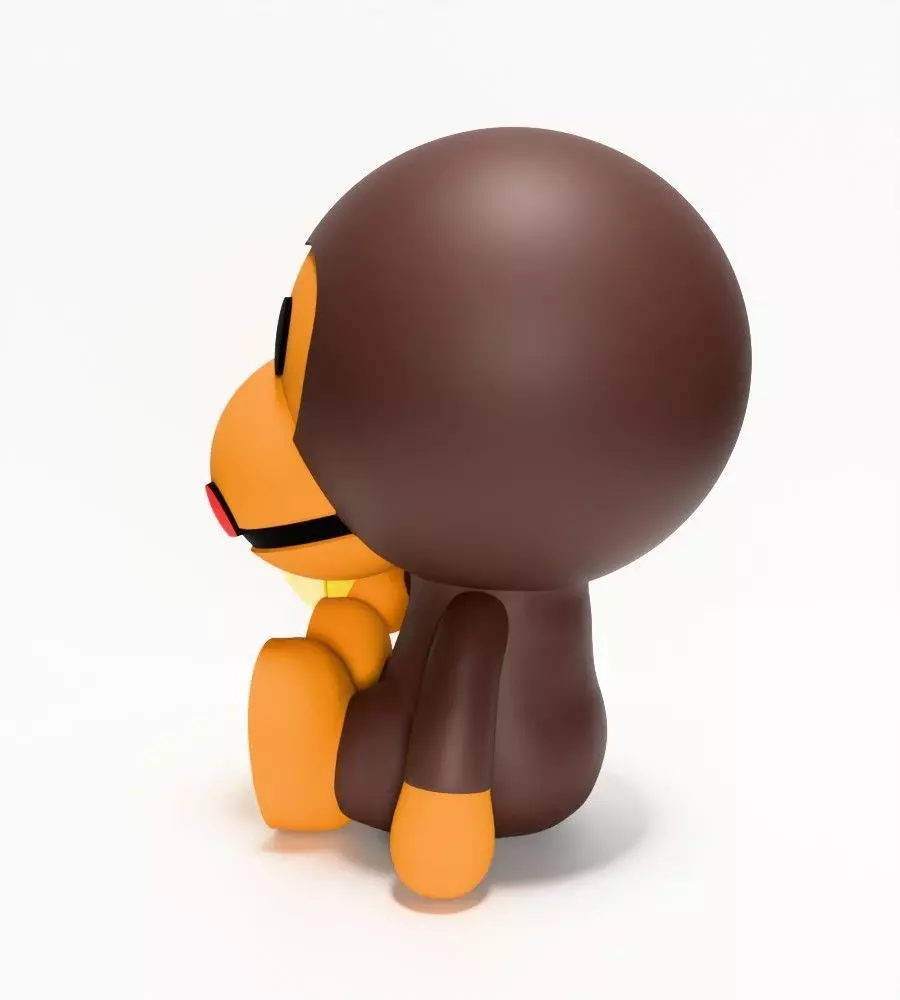 Bape Milo Banana toy 3D print model_7