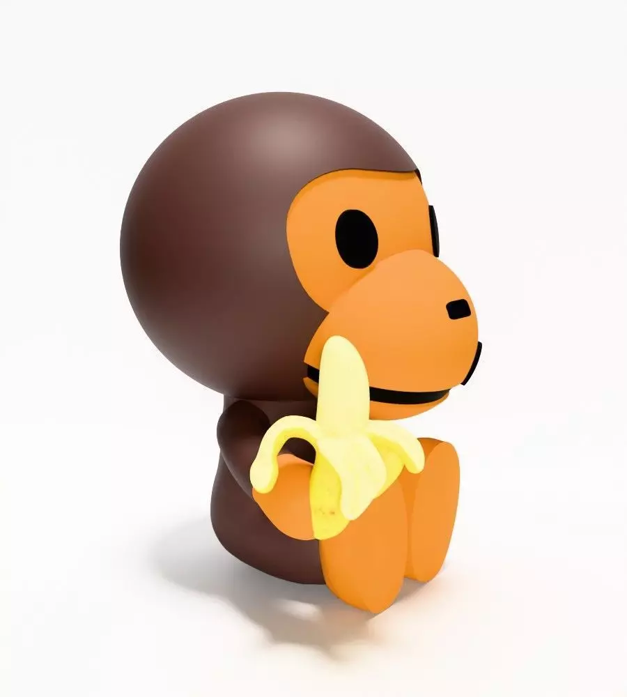 Bape Milo Banana toy 3D print model_19