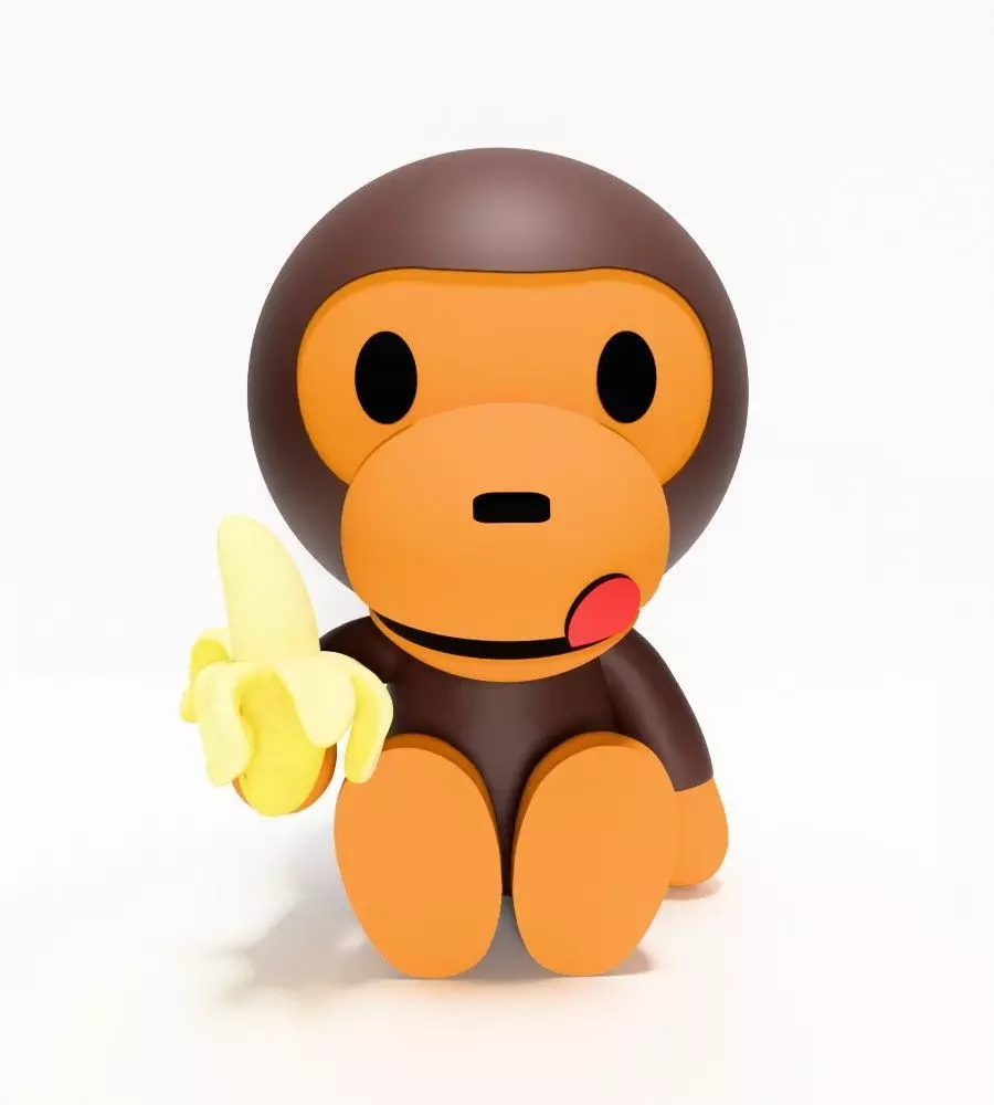 Bape Milo Banana toy 3D print model_22