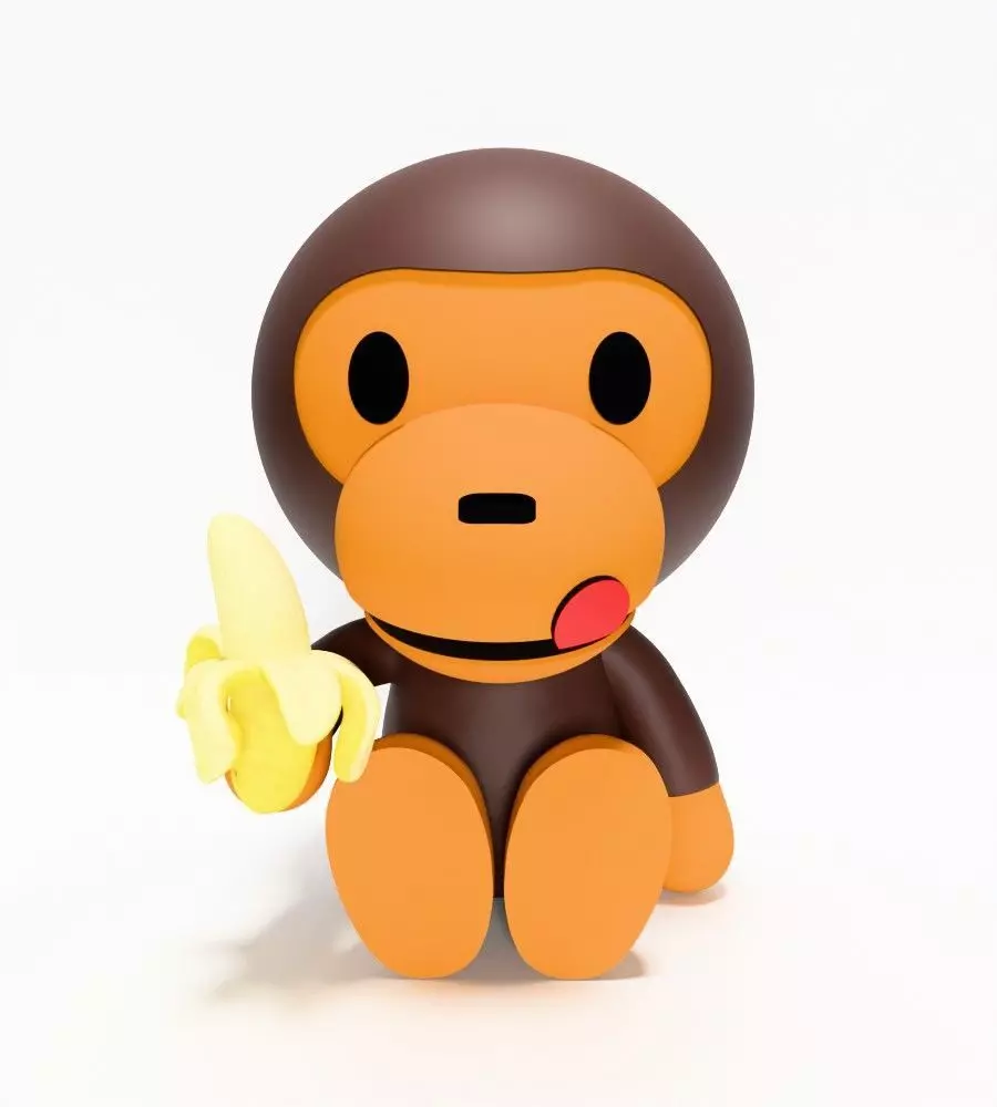 Bape Milo Banana toy 3D print model_1