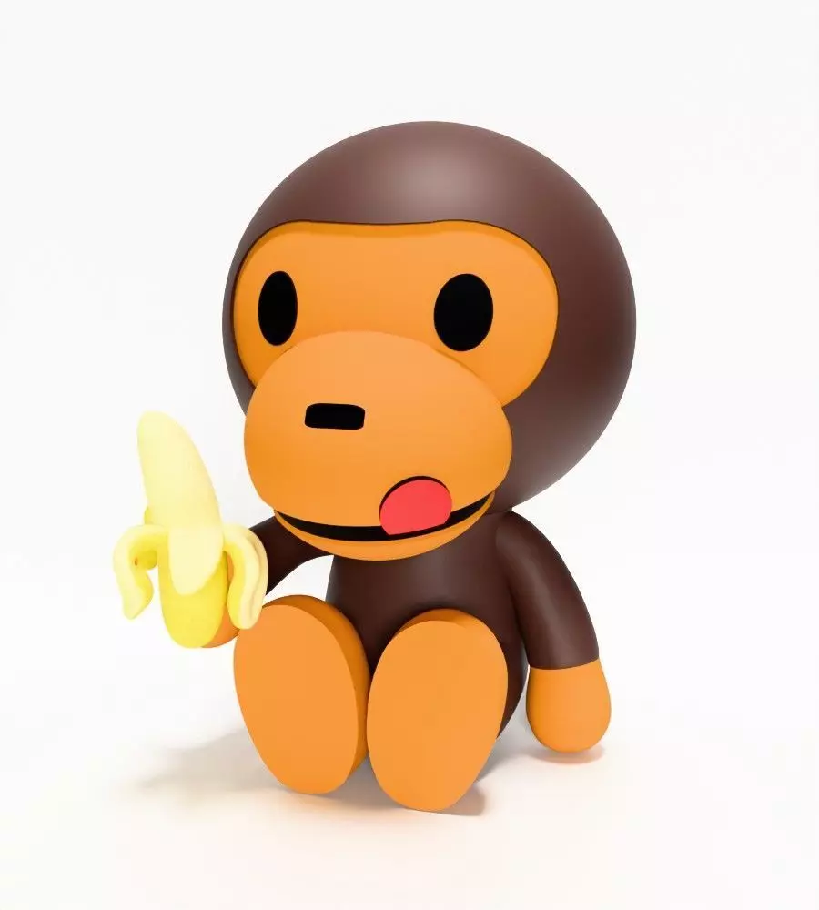 Bape Milo Banana toy 3D print model_2