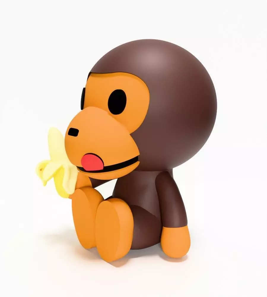 Bape Milo Banana toy 3D print model_4