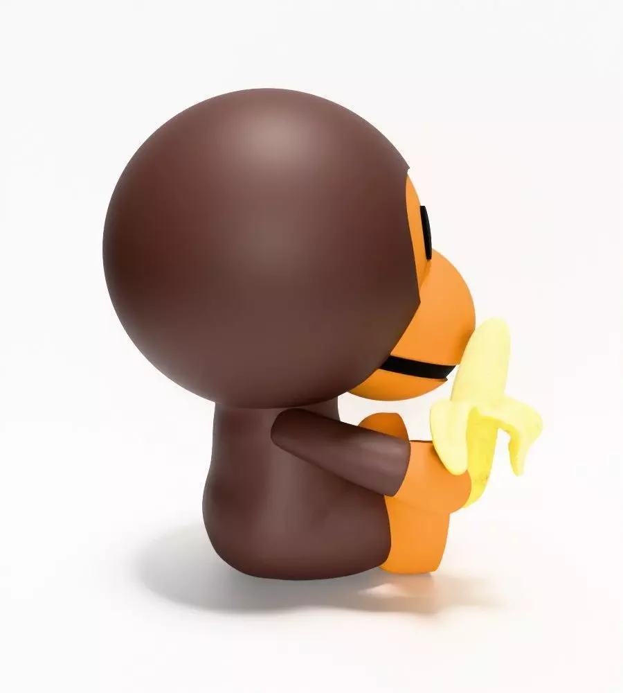 Bape Milo Banana toy 3D print model_16