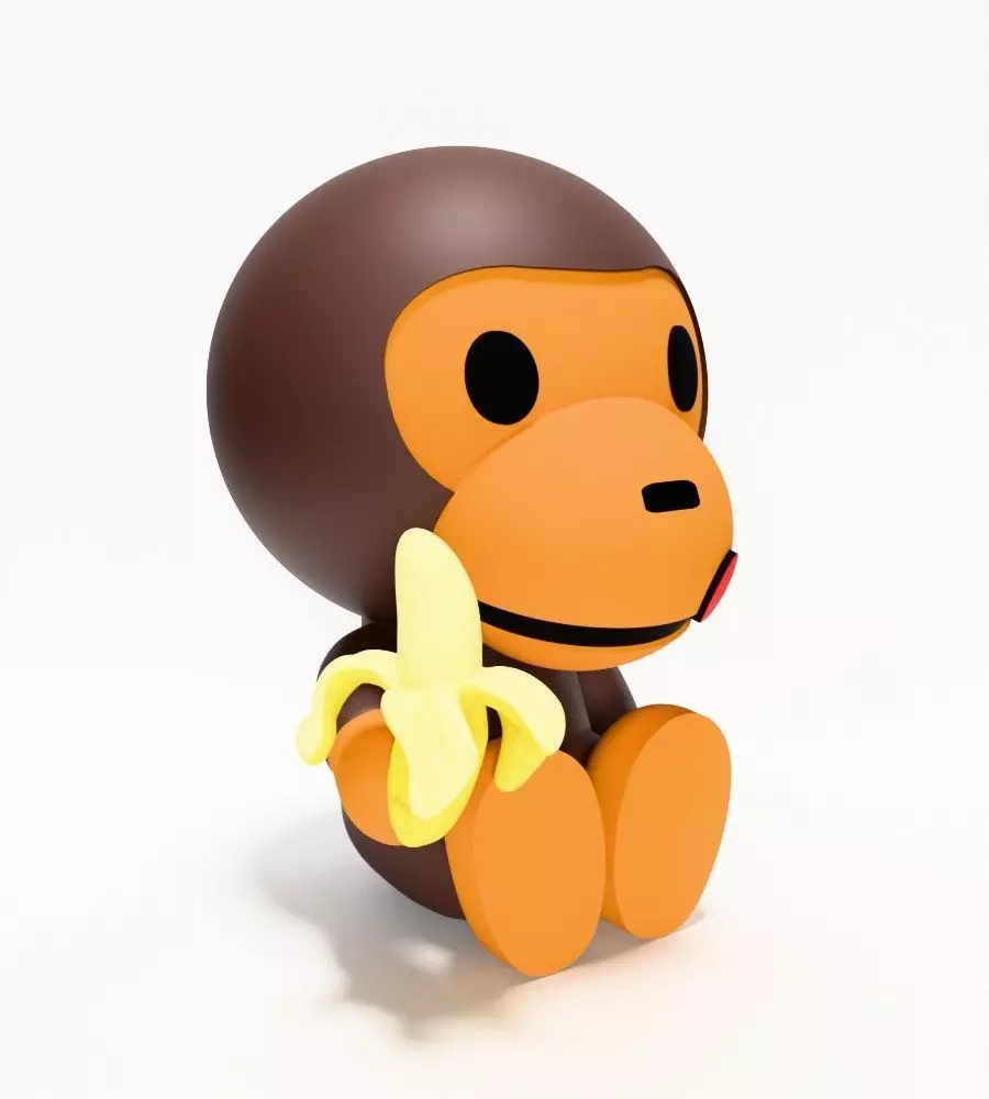 Bape Milo Banana toy 3D print model_20