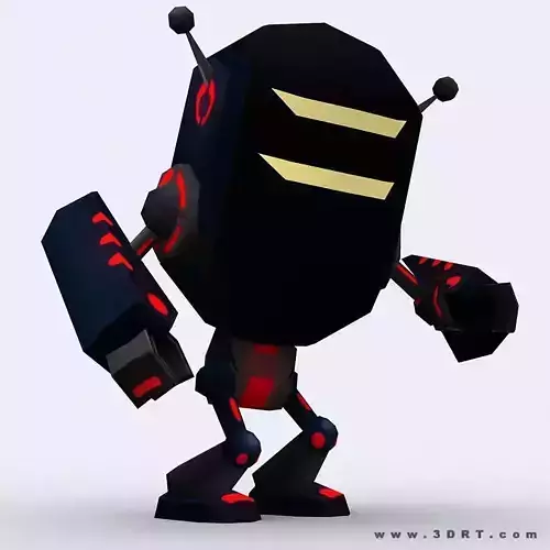 3DRT - Chibii-robot-12 Low-poly 3D model