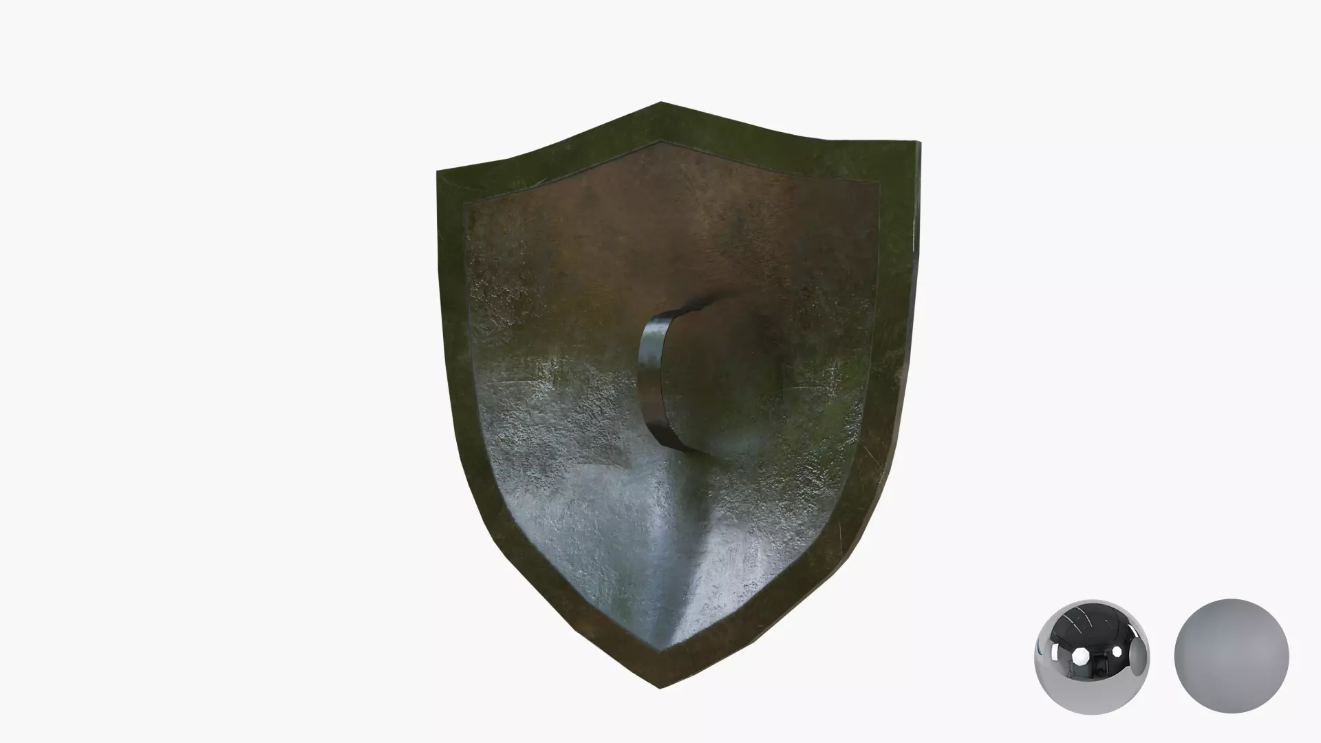 Knght Metal Shield Low-poly 3D model_4