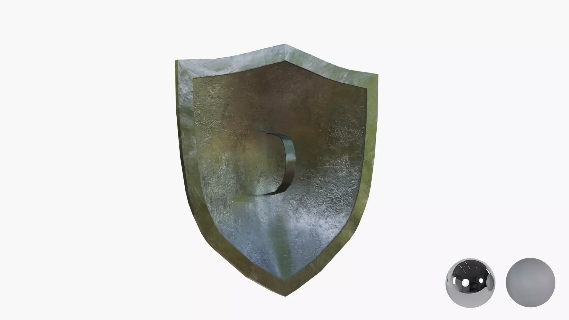 Knght Metal Shield Low-poly 3D model_3