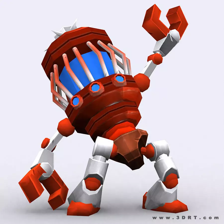 3DRT - Chibii-robot-13 Low-poly 3D model_0