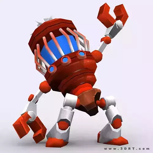 3DRT - Chibii-robot-13 Low-poly 3D model