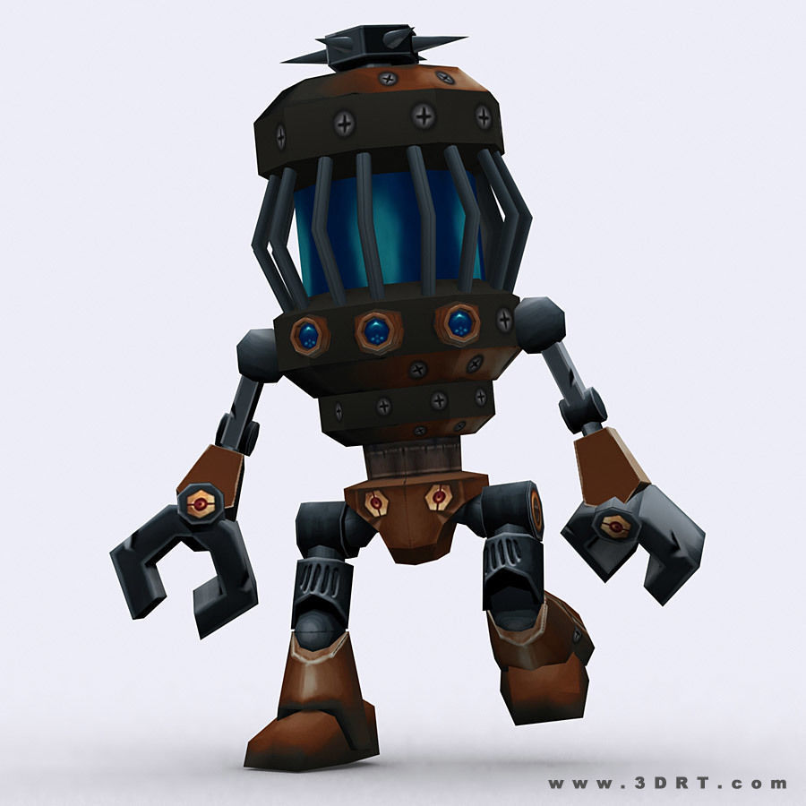 3DRT - Chibii-robot-13 Low-poly 3D model_2