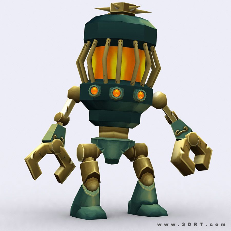 3DRT - Chibii-robot-13 Low-poly 3D model_5