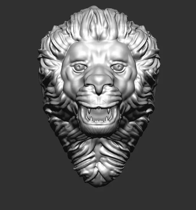 A LION FACE 3D MODEL SCUPLTING  3D print model_0