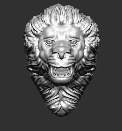A LION FACE 3D MODEL SCUPLTING 