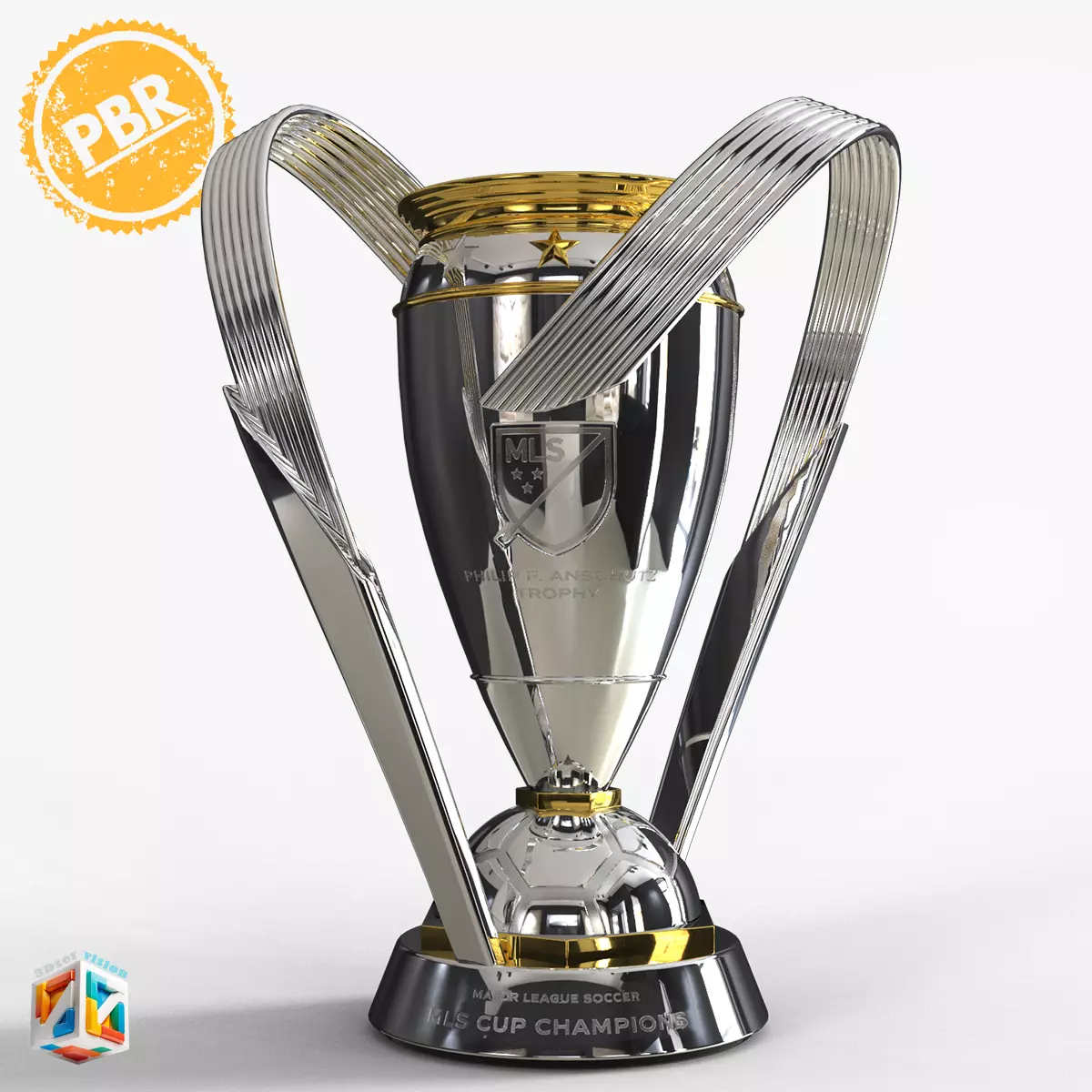 MLS Philip F Anschutz american soccer Award Trophy 3D model_18