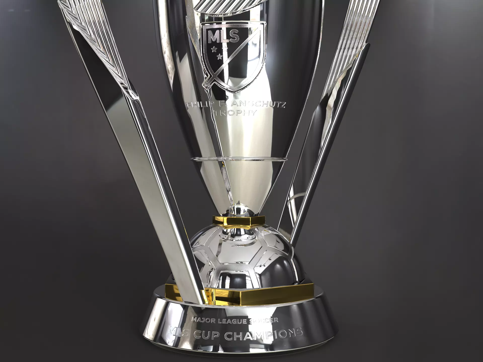 MLS Philip F Anschutz american soccer Award Trophy 3D model_5