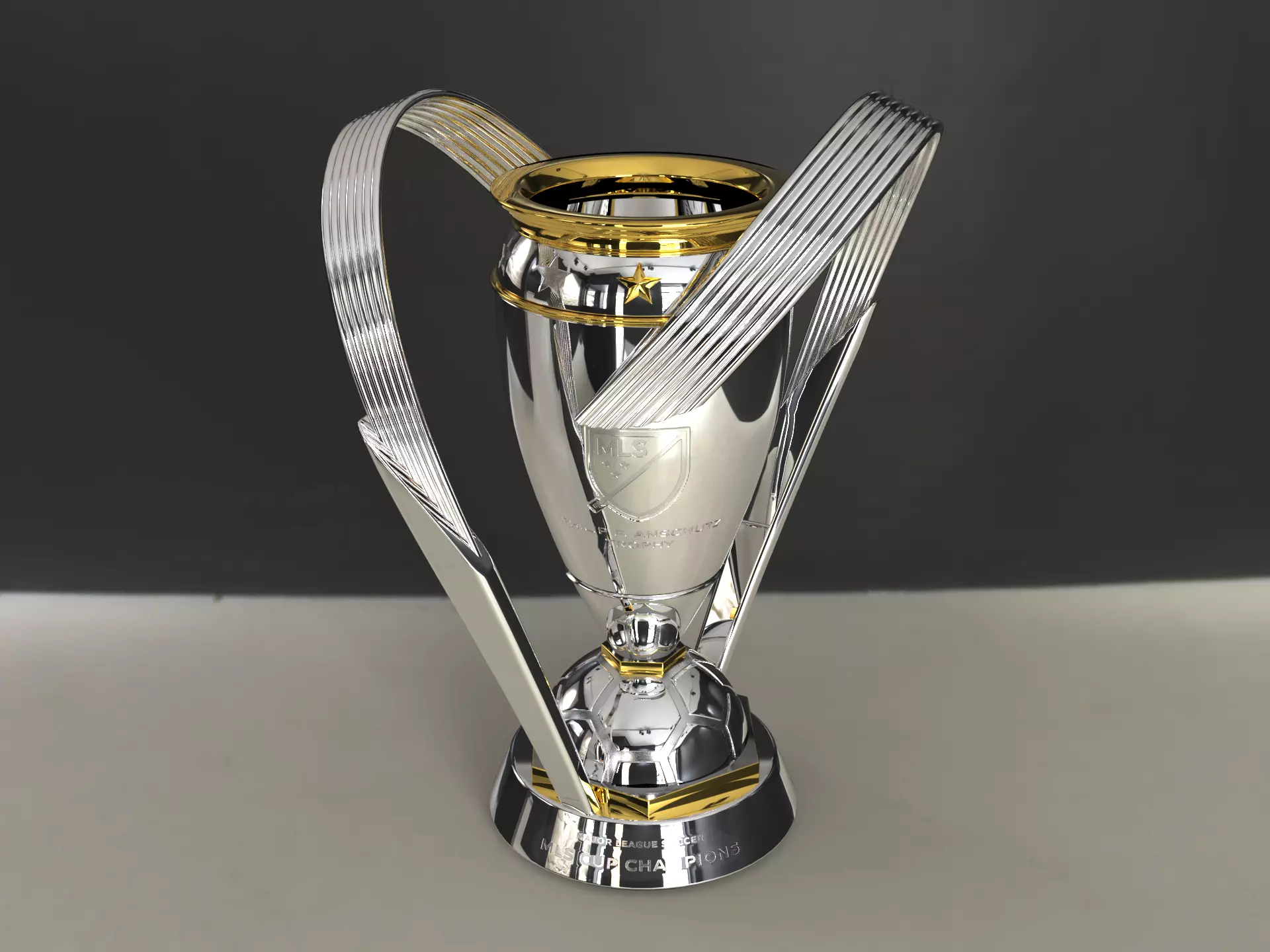 MLS Philip F Anschutz american soccer Award Trophy 3D model_4