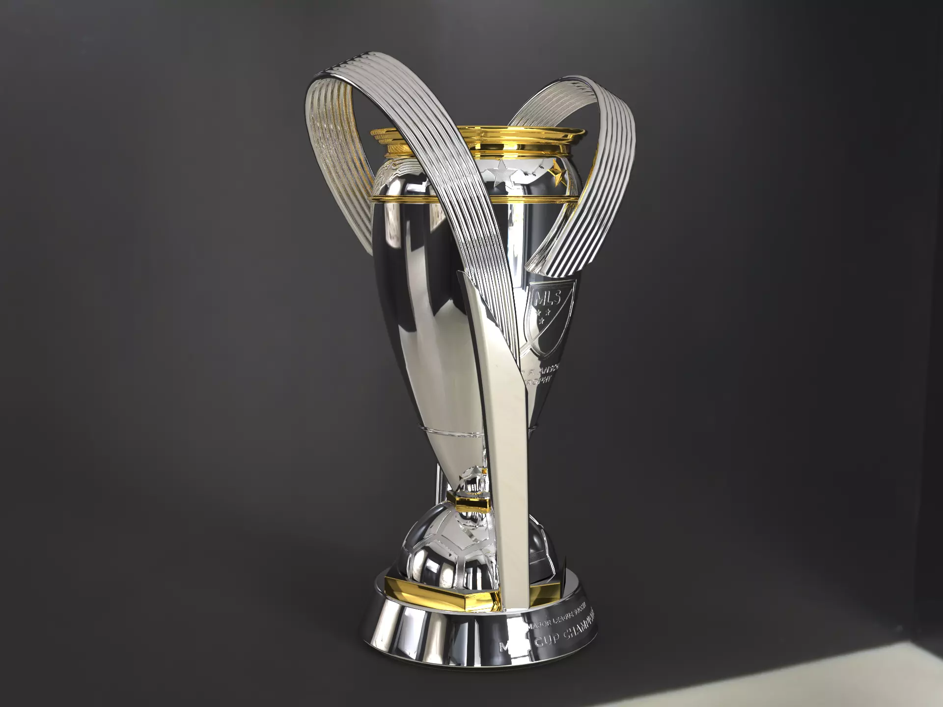 MLS Philip F Anschutz american soccer Award Trophy 3D model_3