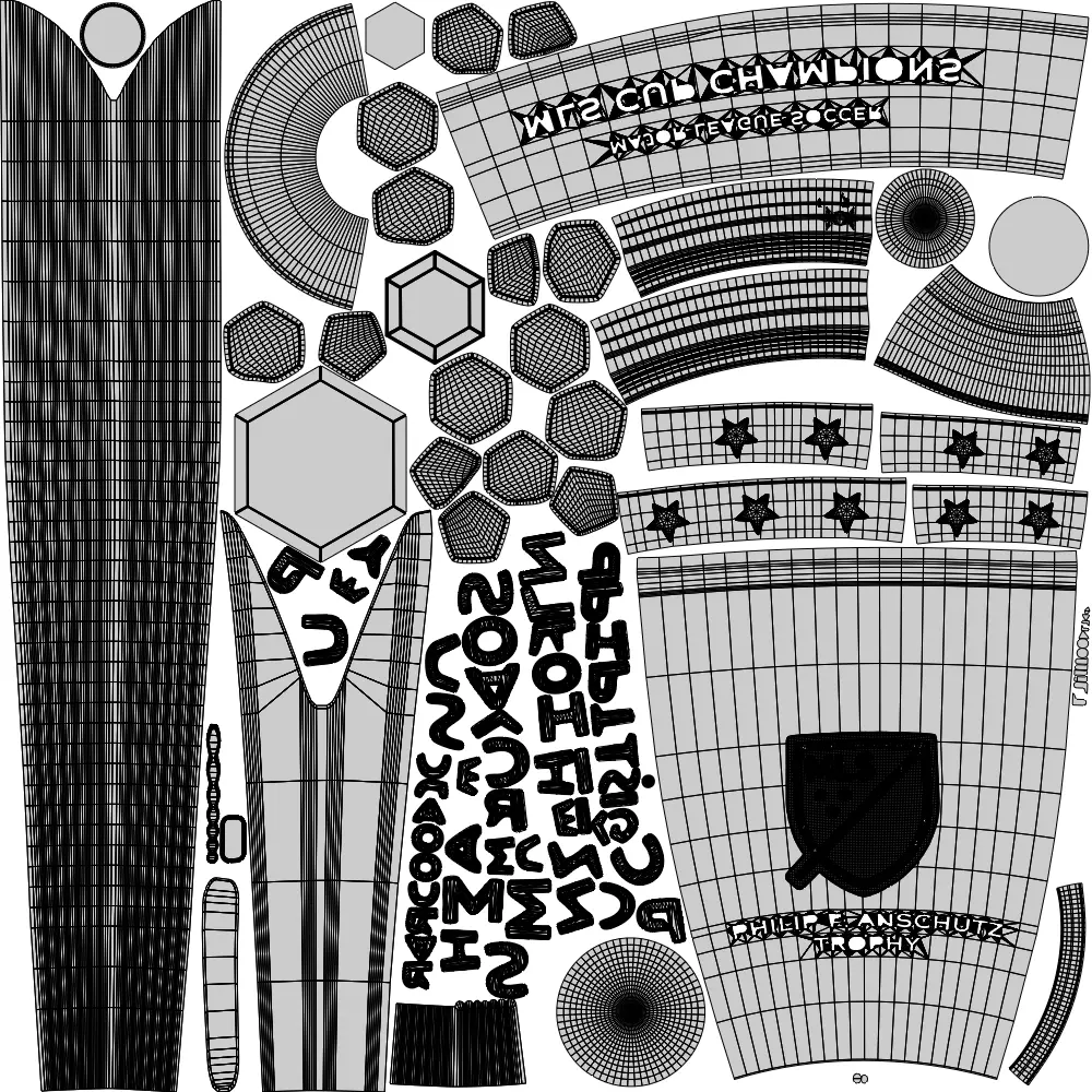 MLS Philip F Anschutz american soccer Award Trophy 3D model_15