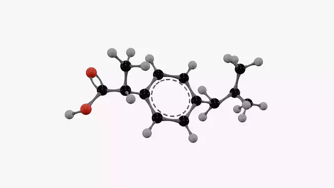 Ibuprofen Molecule