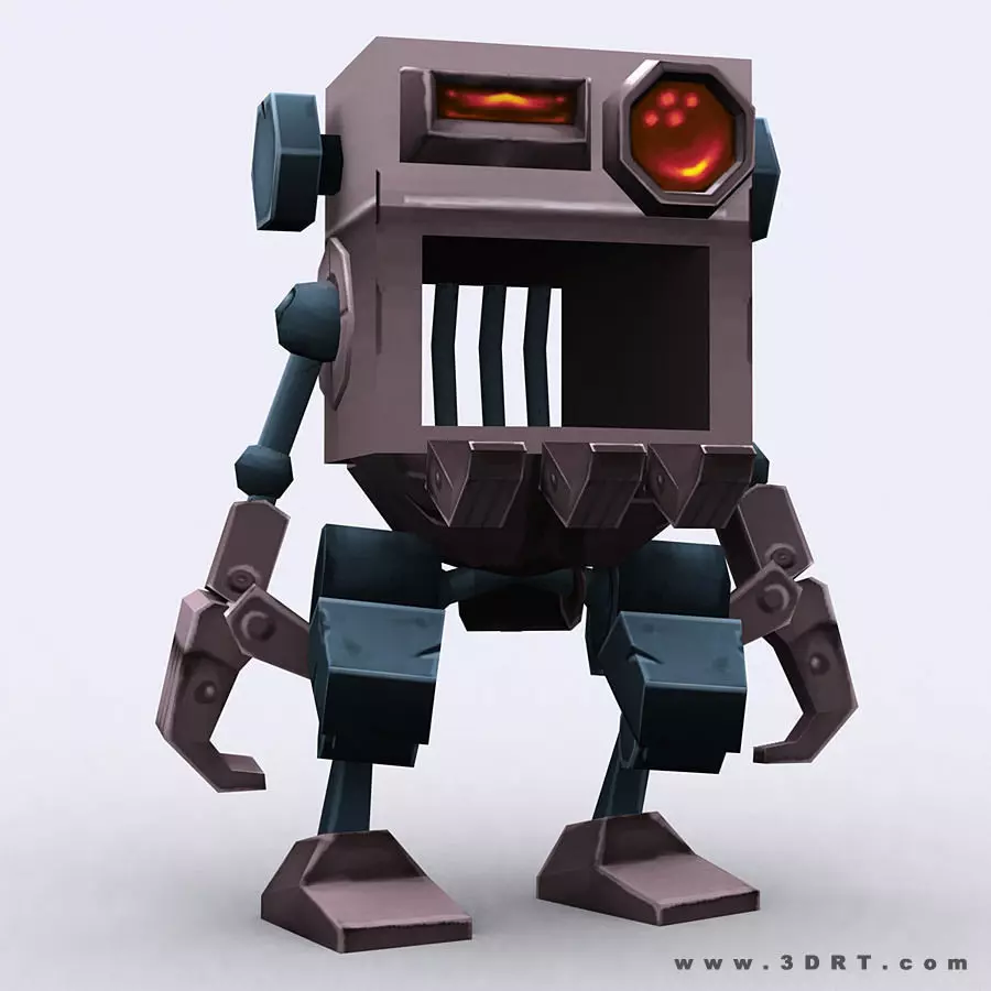 3DRT - Chibii-robot-14 Low-poly 3D model_0