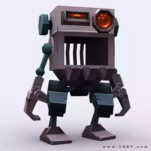 3DRT - Chibii-robot-14 Low-poly 3D model