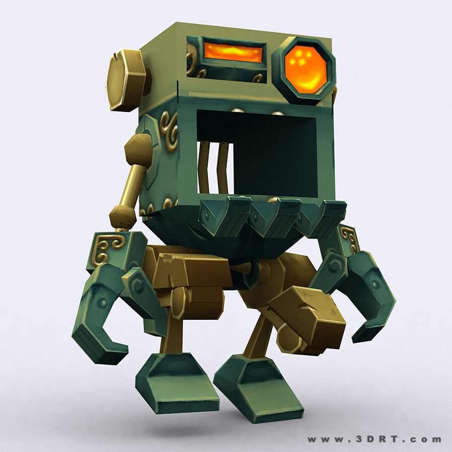 3DRT - Chibii-robot-14 Low-poly 3D model_2