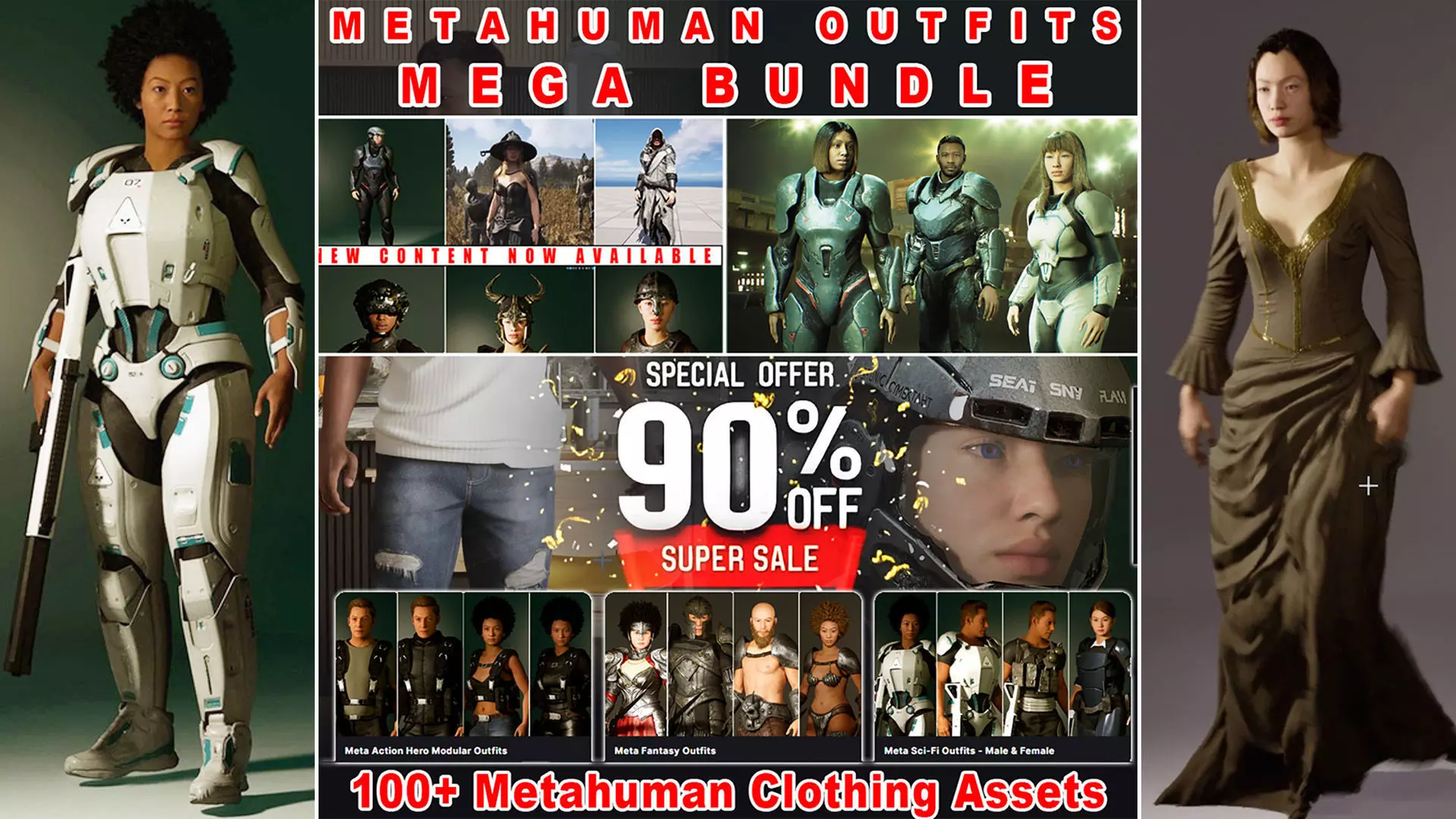 Metahuman Clothing Mega Bundle 3D Model Collection_0