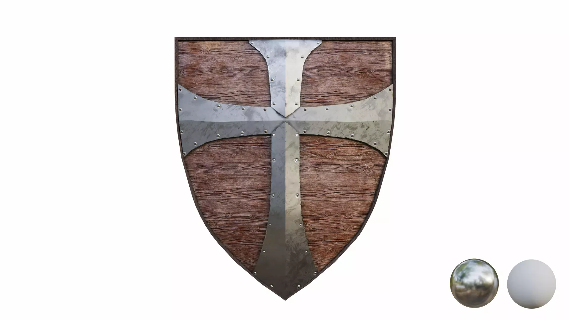 Shield Collecton - 15 Shields Low-poly 3D model_10