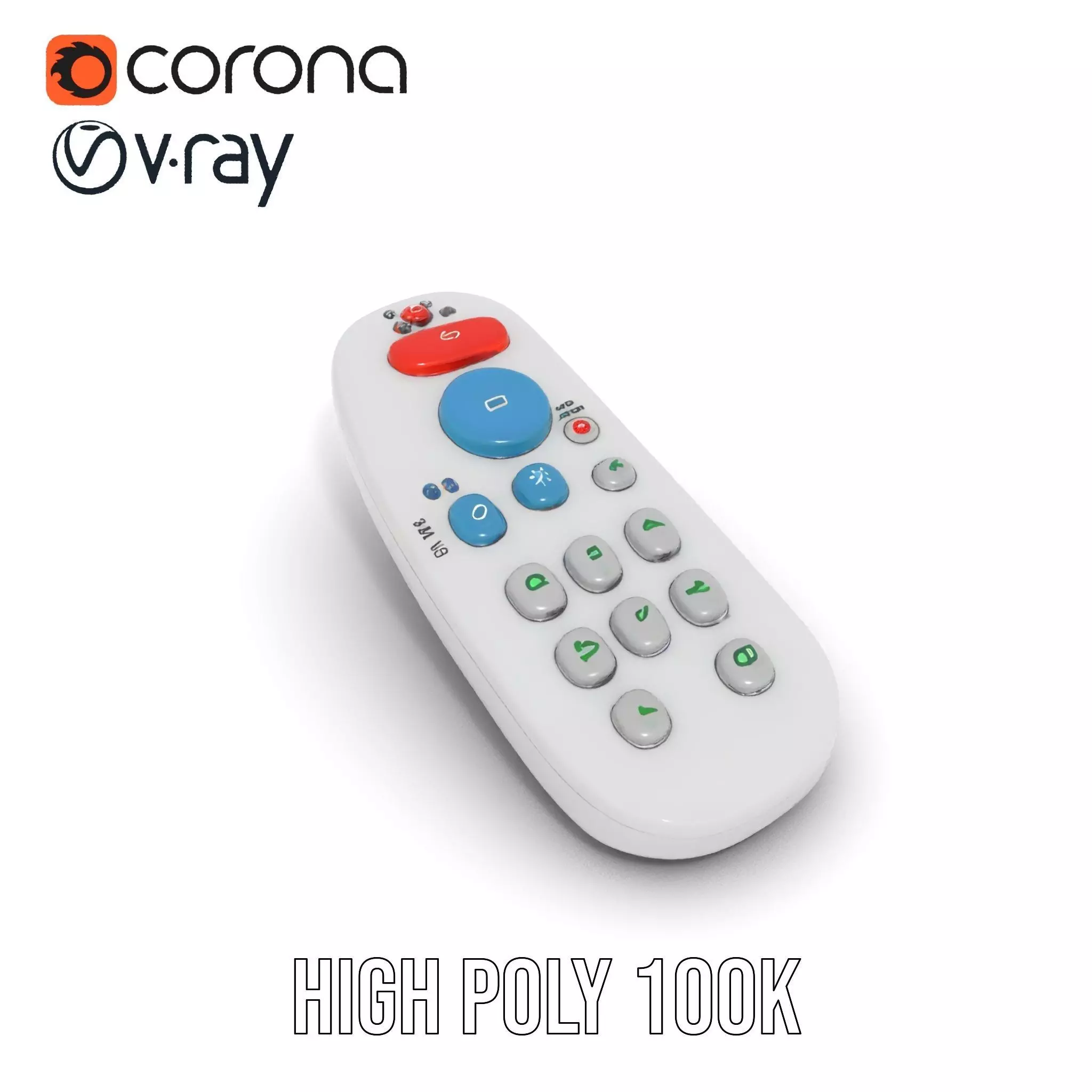 Colorful Remote Control model pack for versatile environments Low-poly 3D model_14