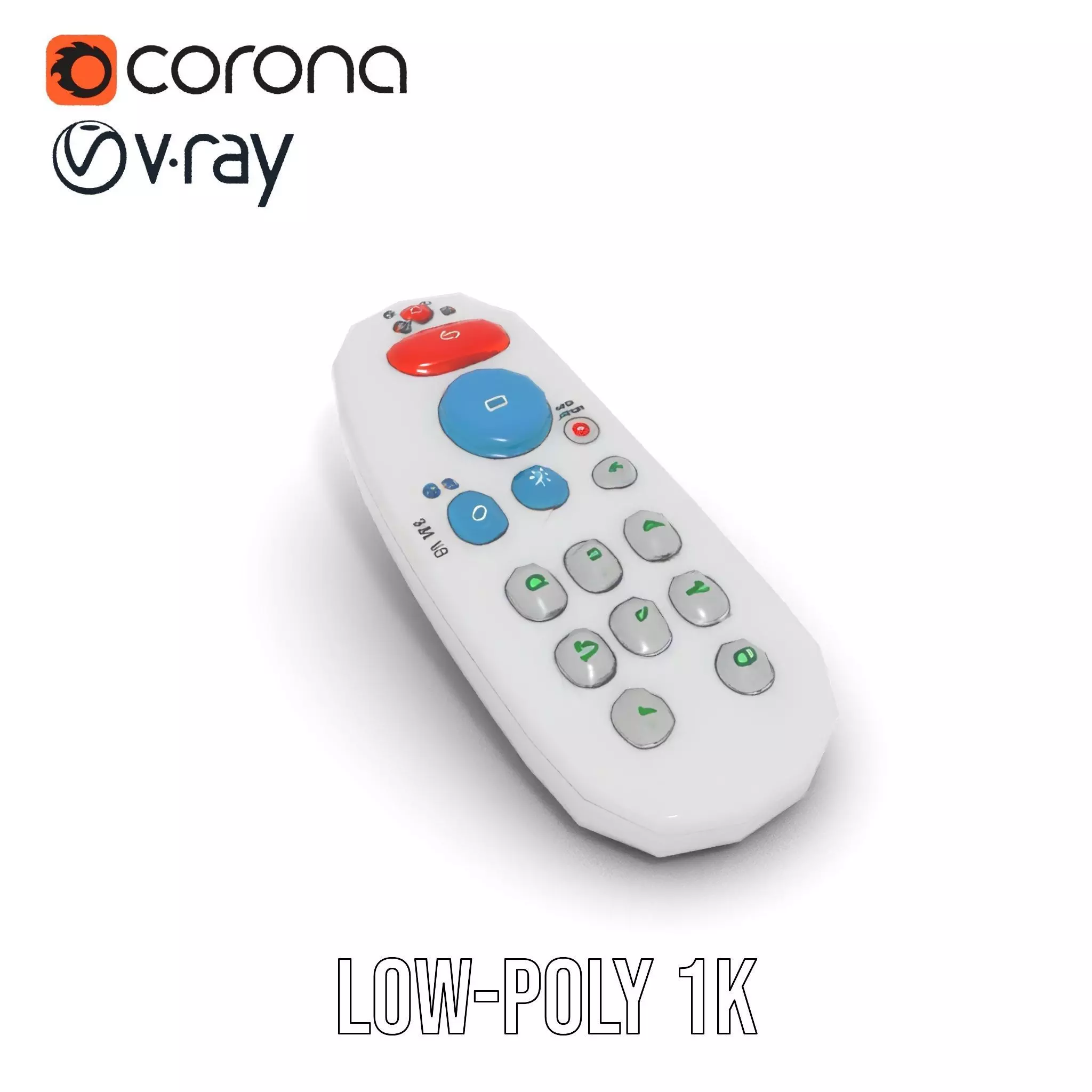 Colorful Remote Control model pack for versatile environments Low-poly 3D model_13