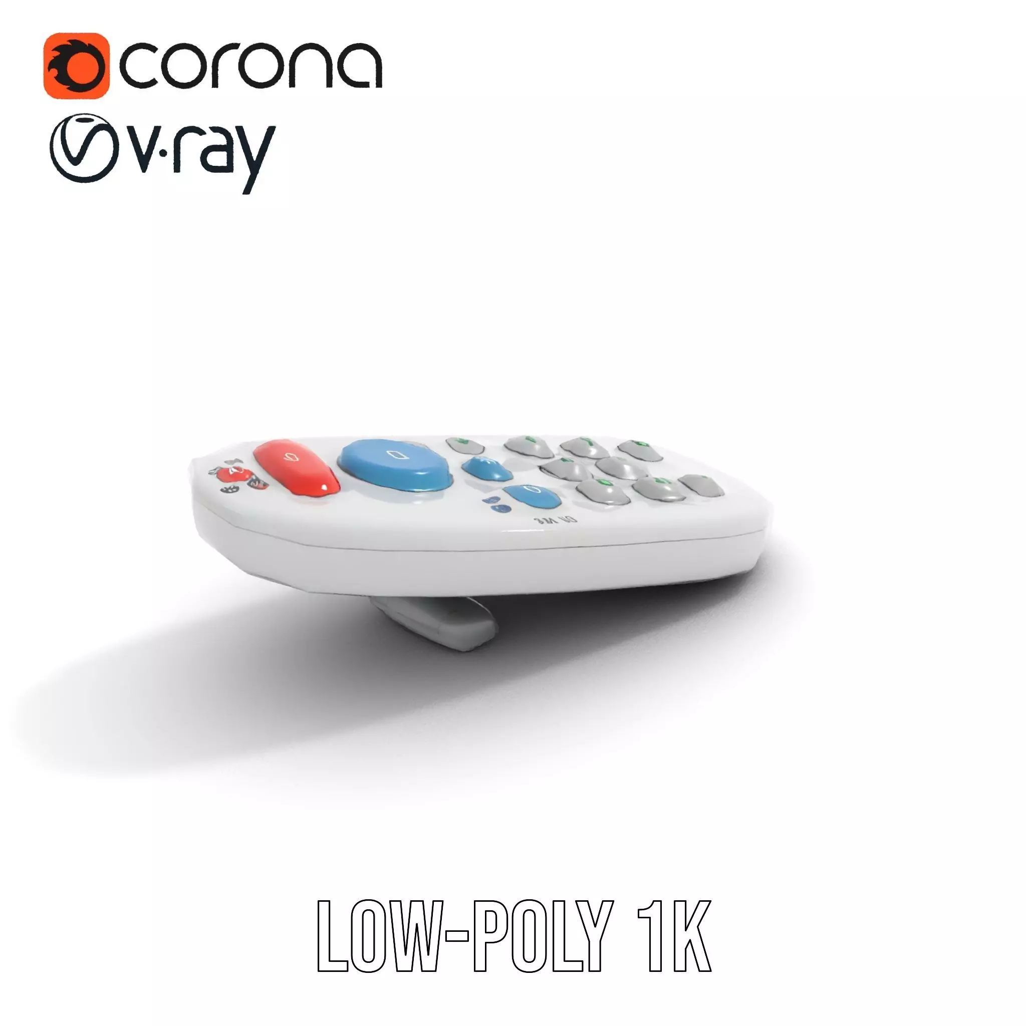 Colorful Remote Control model pack for versatile environments Low-poly 3D model_7