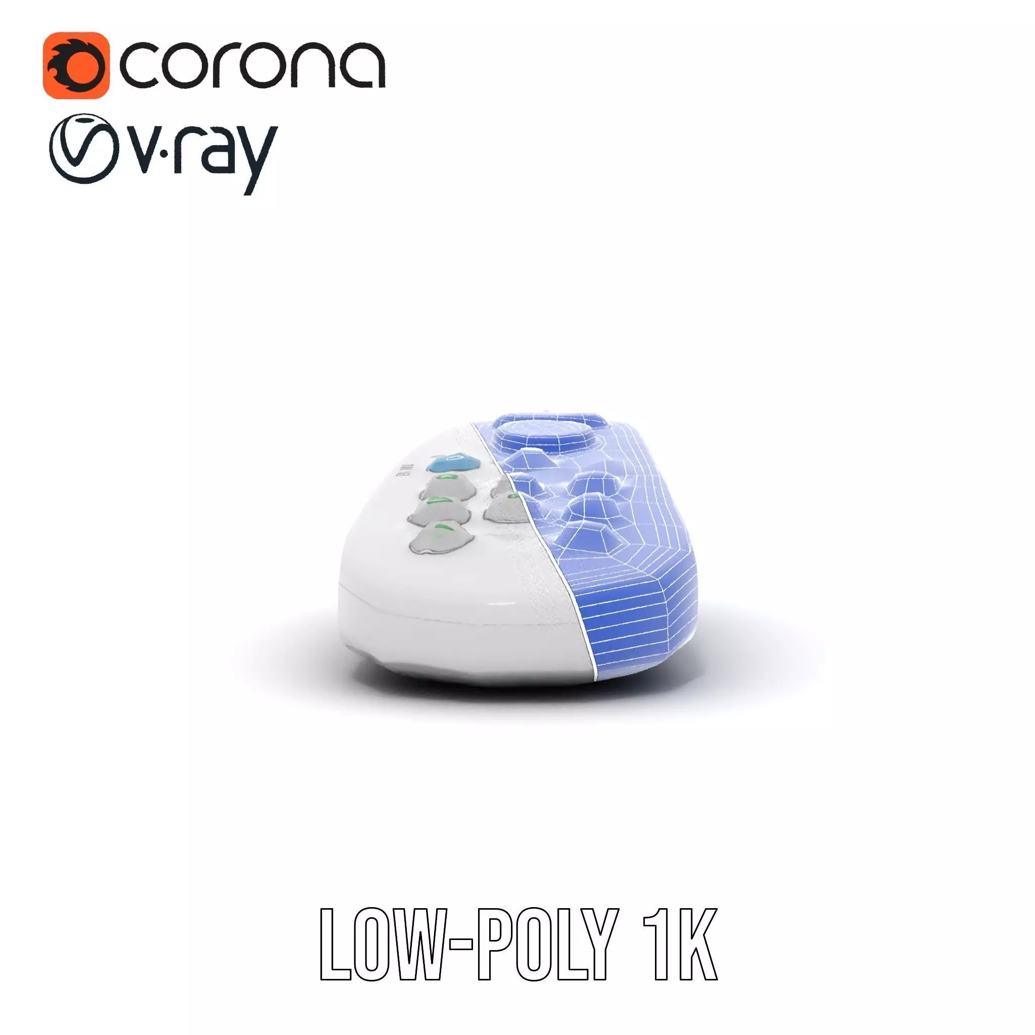 Colorful Remote Control model pack for versatile environments Low-poly 3D model_30