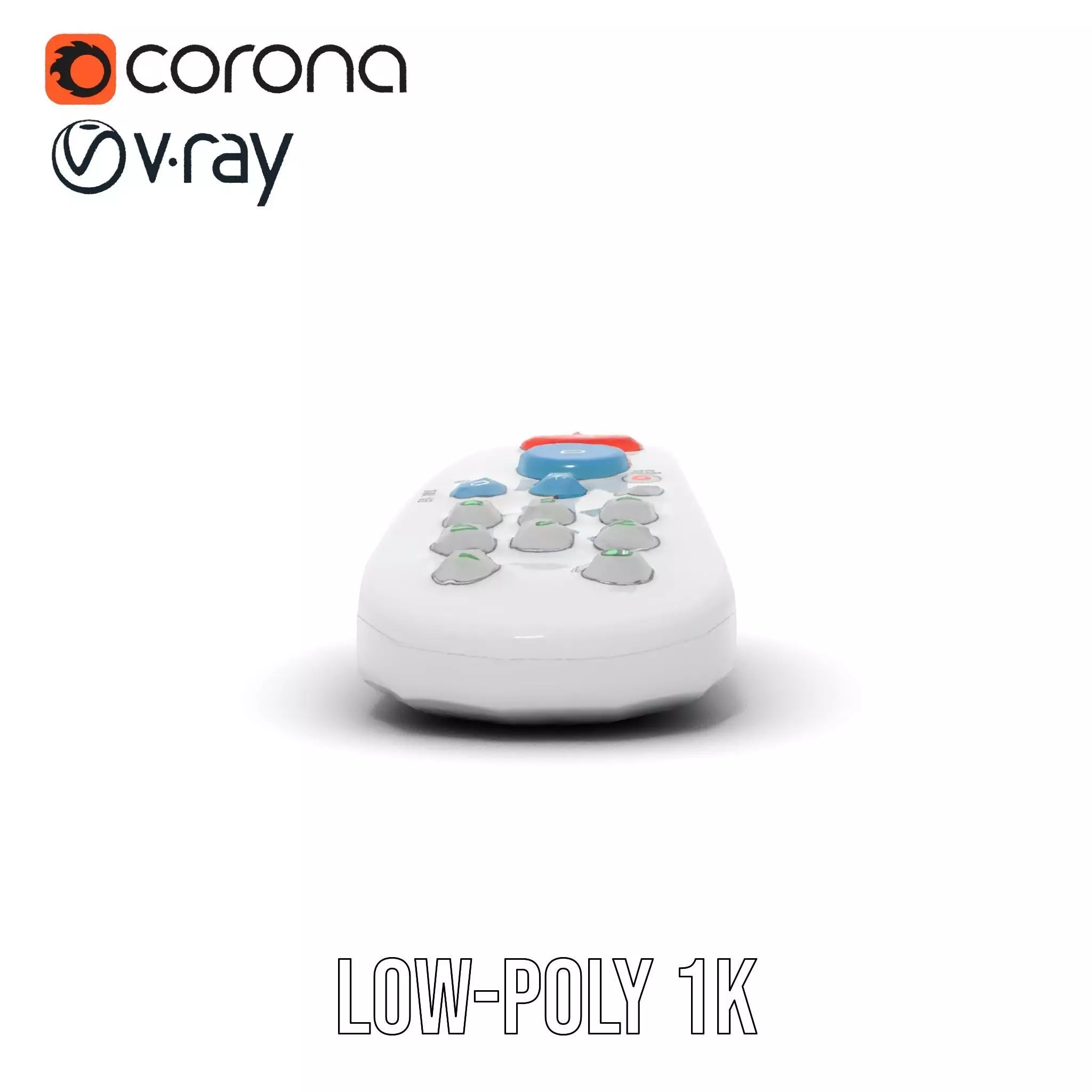 Colorful Remote Control model pack for versatile environments Low-poly 3D model_22