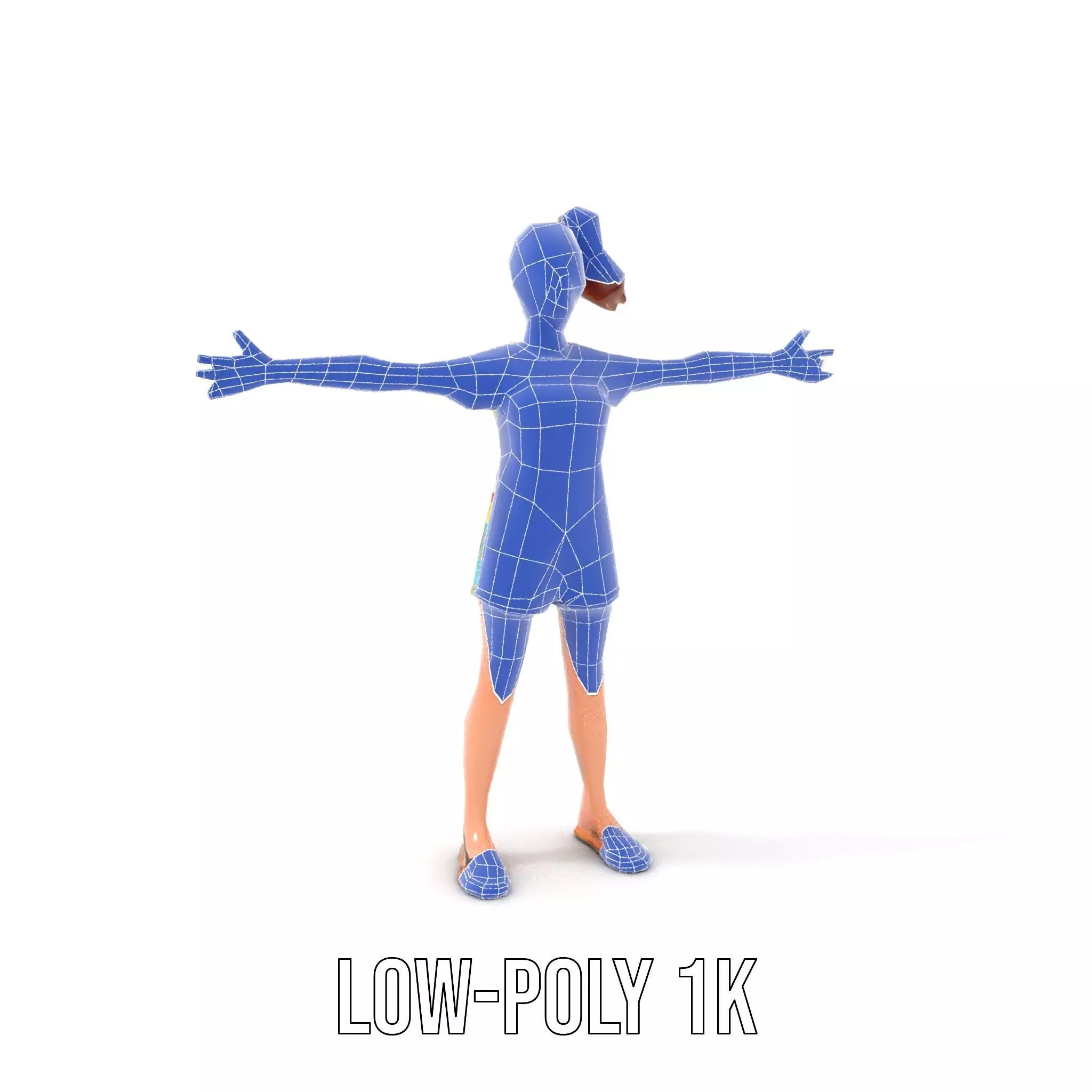 Animated Female Character Casual Outfit Model Pack Low-poly 3D model_11