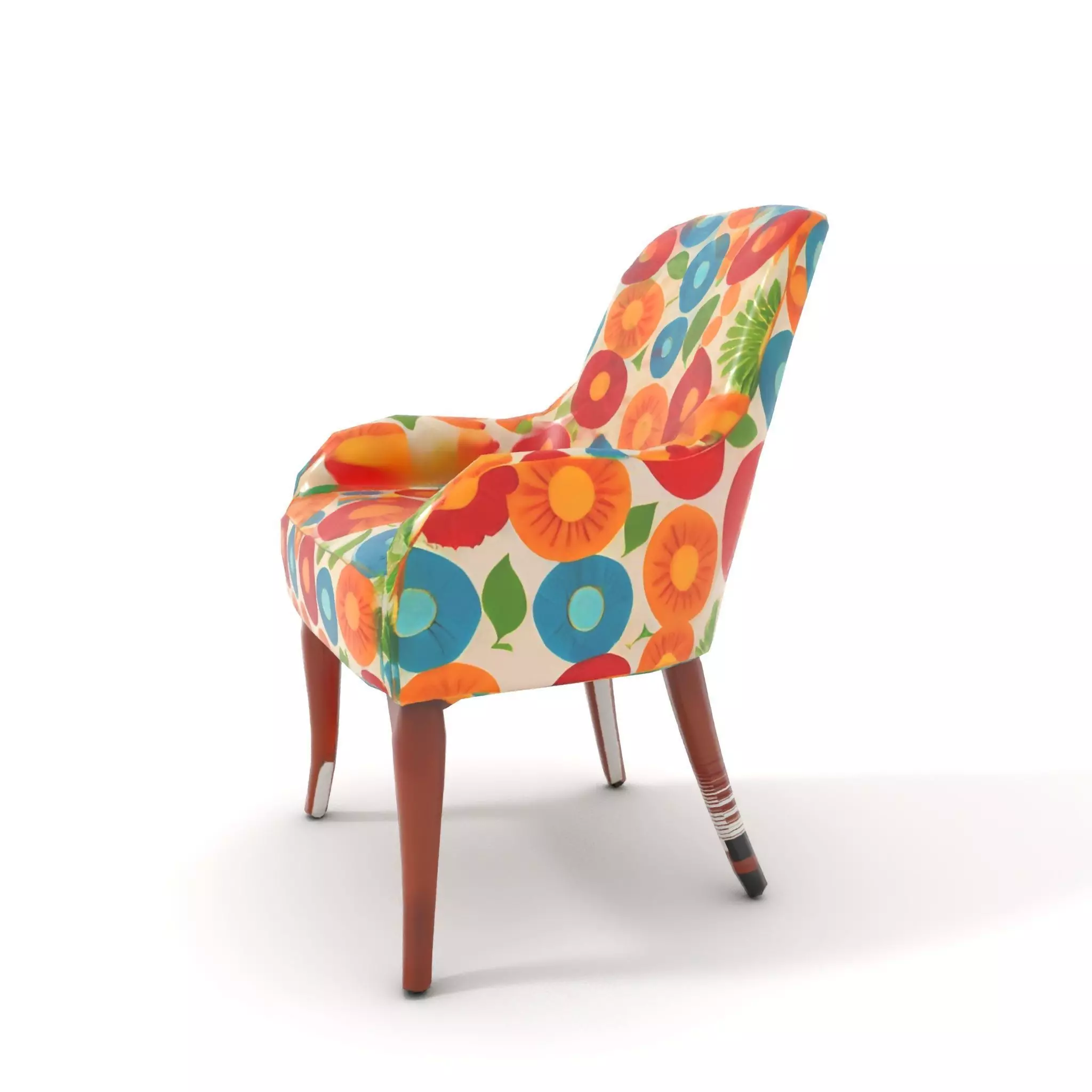 Colorful Floral Patterned Chair Model Pack Low-poly 3D model_14