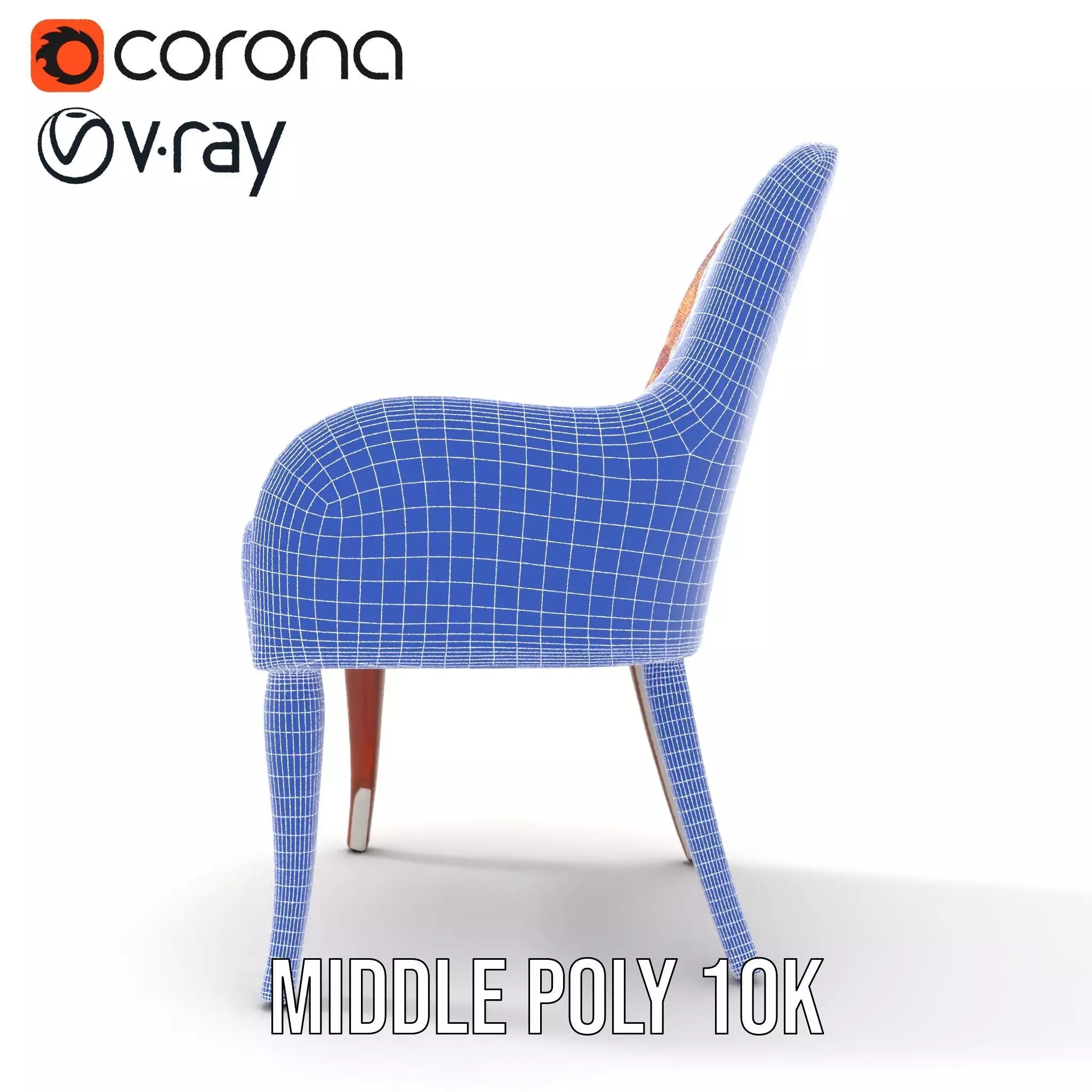 Colorful Floral Patterned Chair Model Pack Low-poly 3D model_18