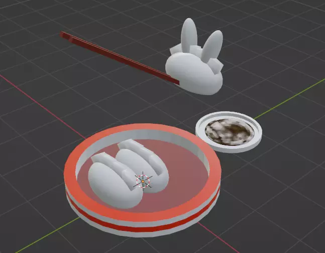 Gyoza Low-poly 3D model_2
