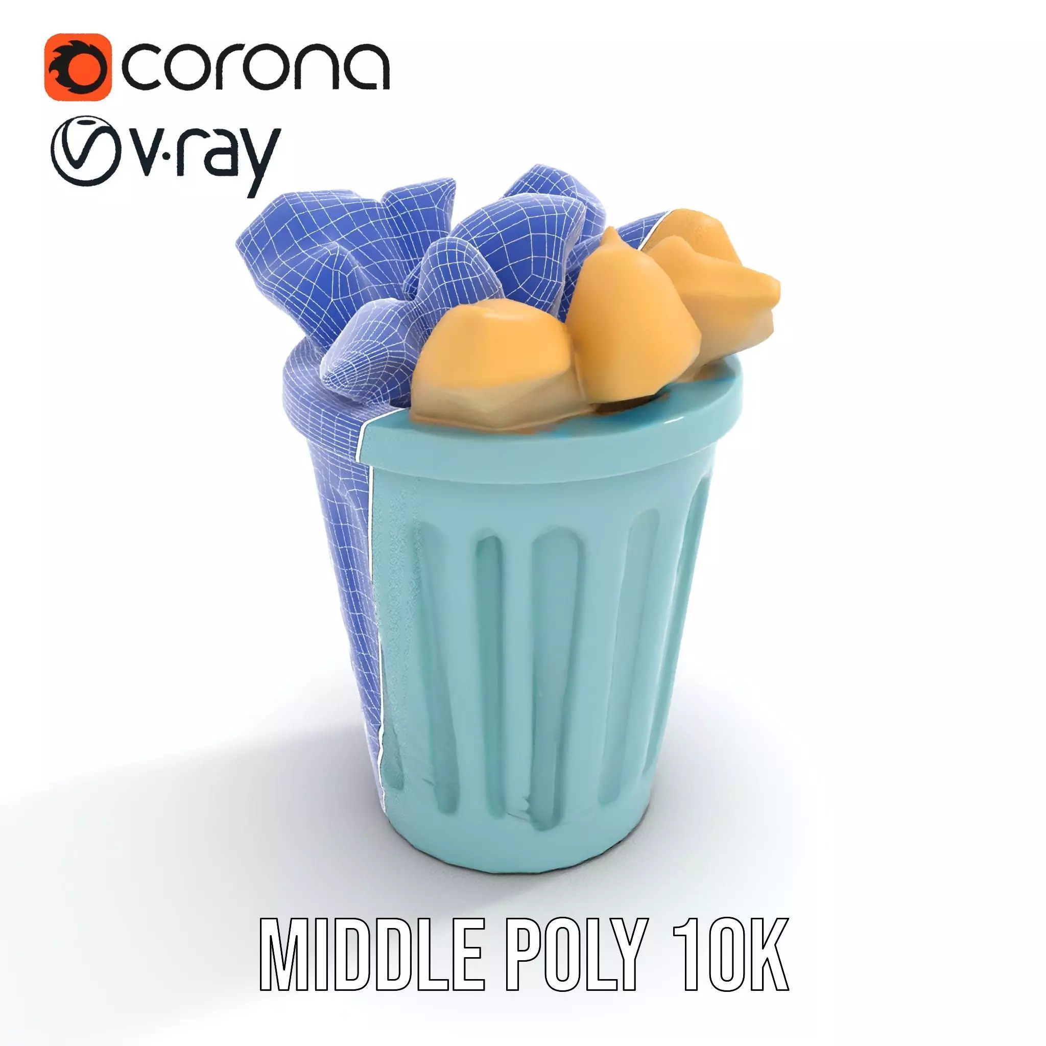 Modern Trash Bin Model Pack with Detailed Geometry Low-poly 3D model_18