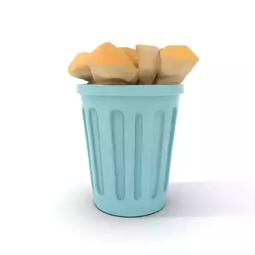 Modern Trash Bin Model Pack with Detailed Geometry Low-poly 3D model