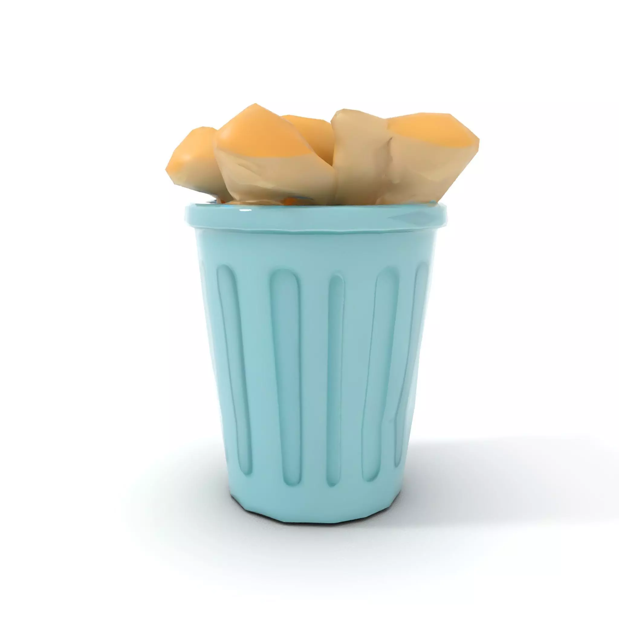 Modern Trash Bin Model Pack with Detailed Geometry Low-poly 3D model_8