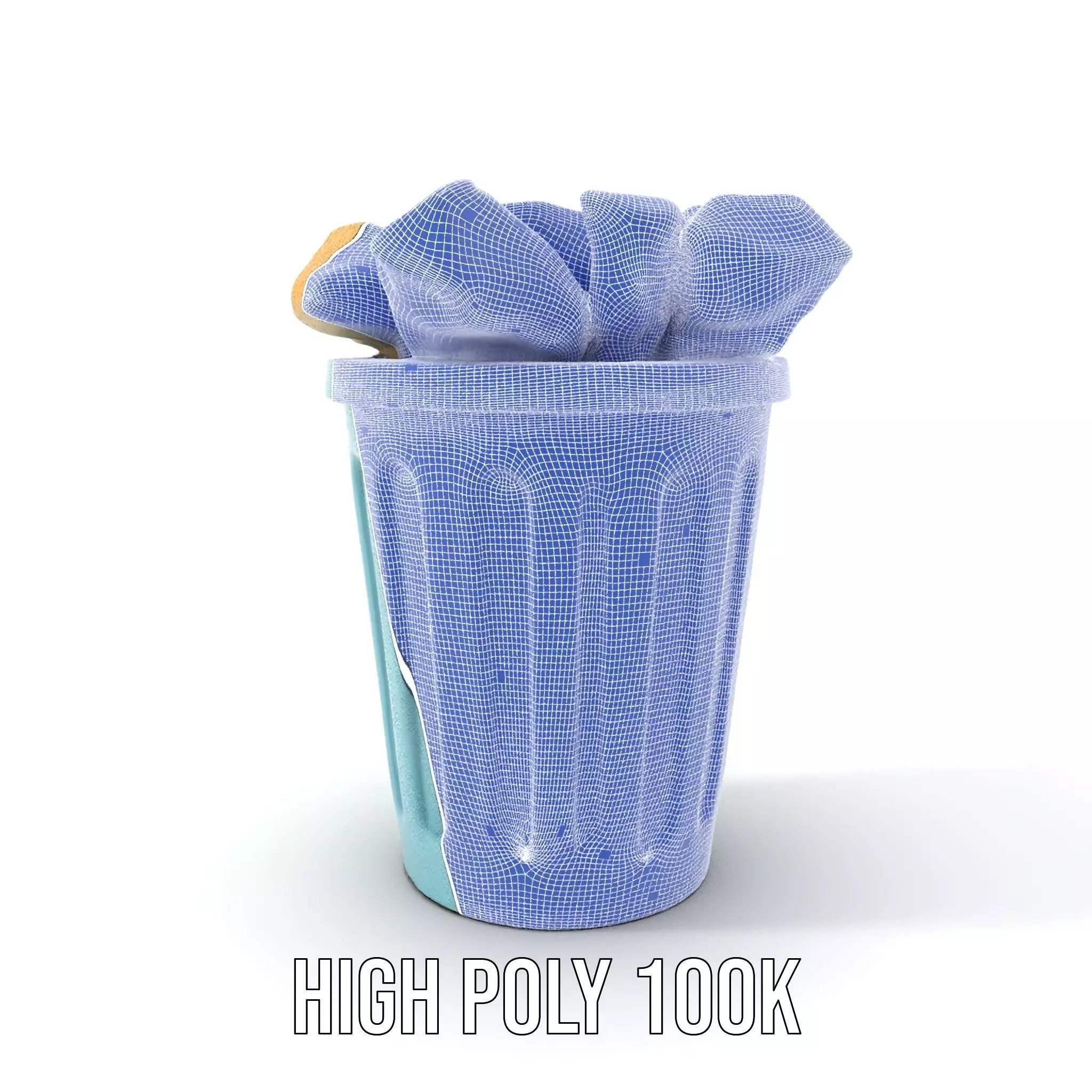 Modern Trash Bin Model Pack with Detailed Geometry Low-poly 3D model_4
