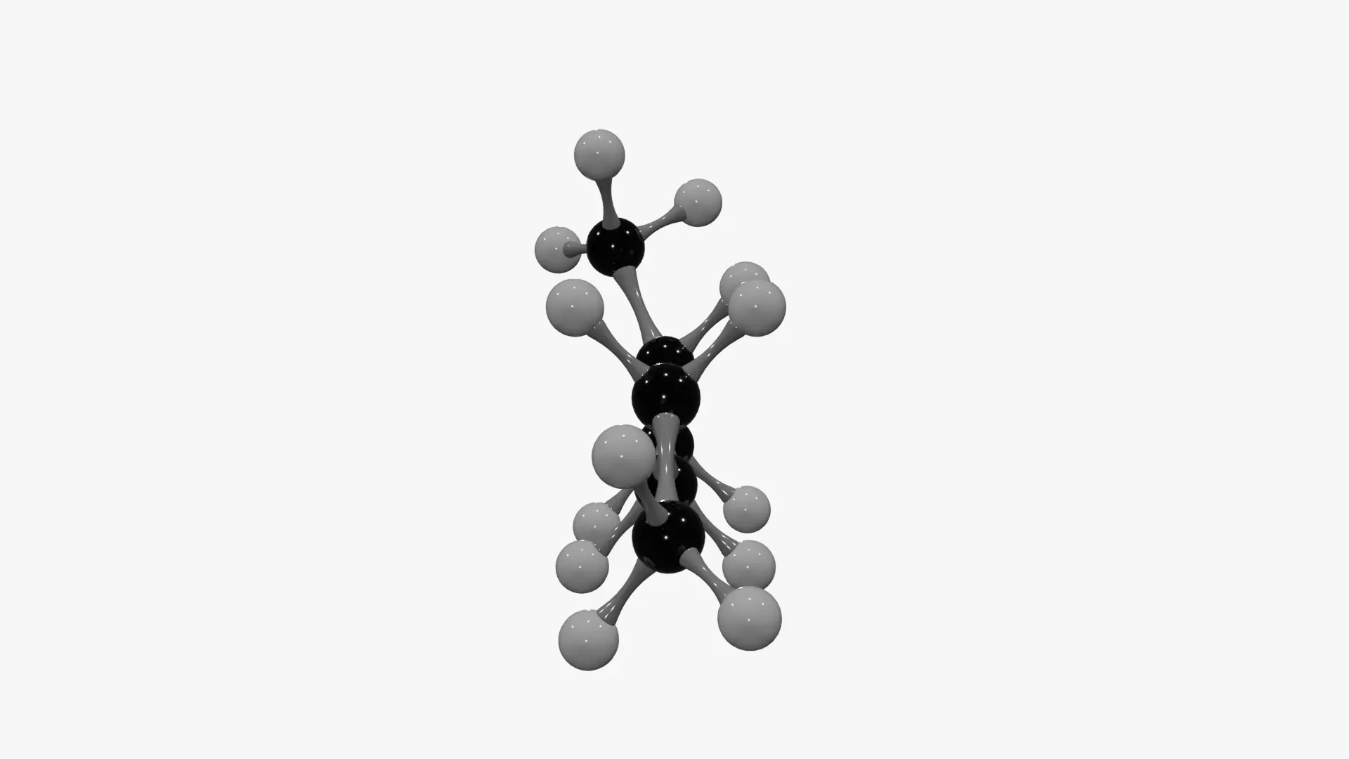 Isohexane Molecule Low-poly 3D model_8