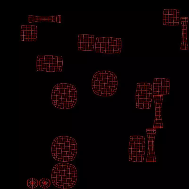 Isohexane Molecule Low-poly 3D model_11